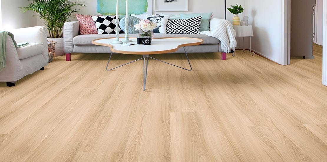 Luxury Vinyl Tile Planks in living room