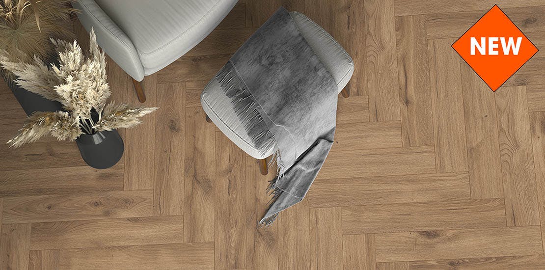 Herringbone Laminate in living room