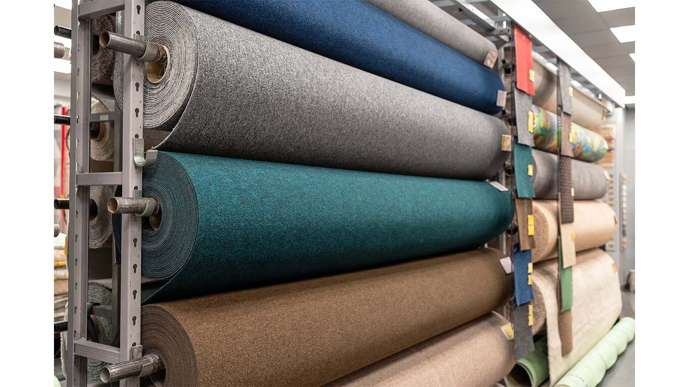 Rolls of carpet