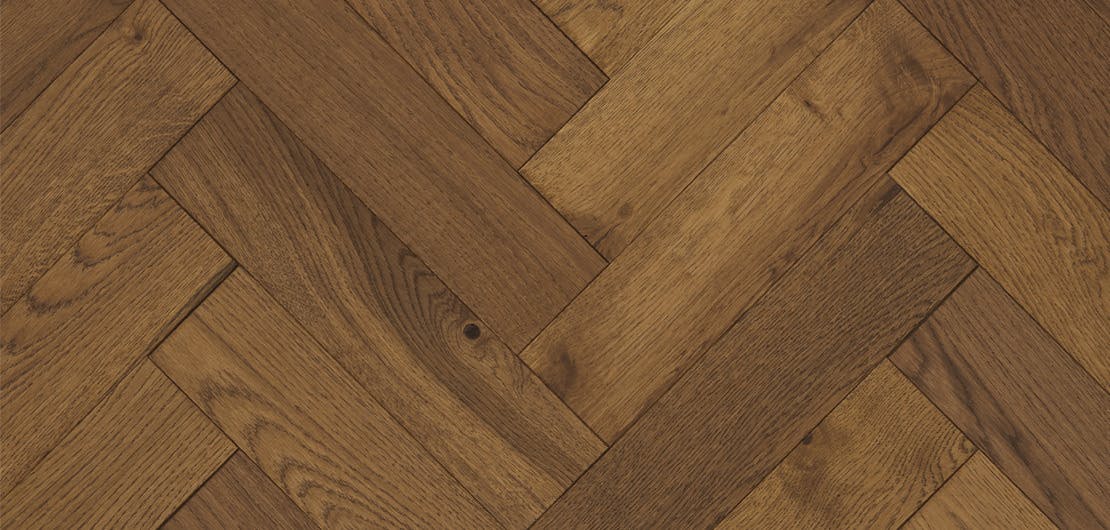 Herringbone Smoked Wood Flooring